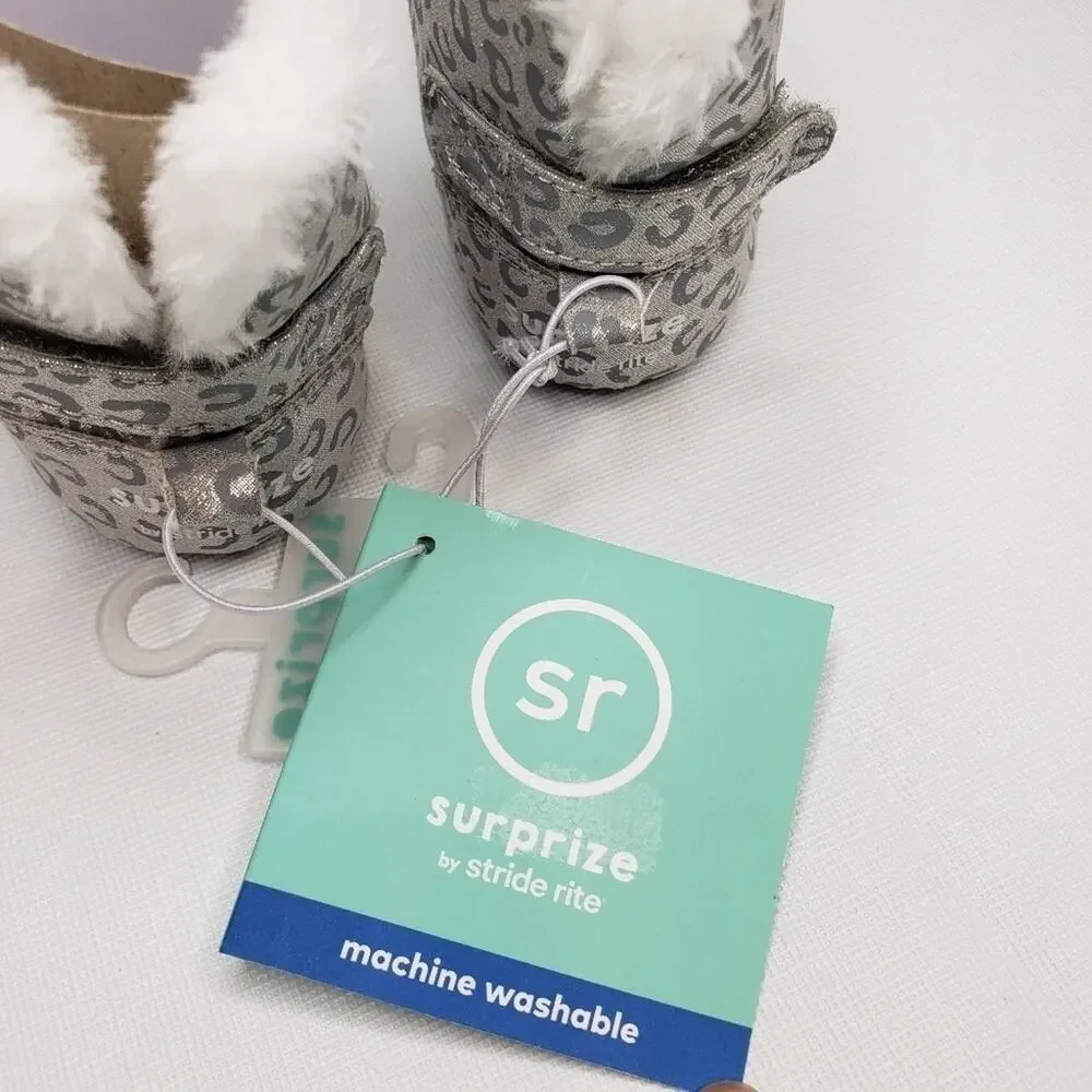 Infant Silver Boots - Stride Rite 6 - 12 months
